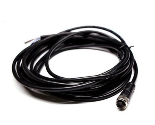 M12注塑線5pin B型防呆位母直頭成型式帶線5M AWG22 PVC不帶屏蔽