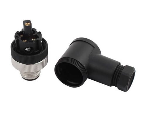 M12現(xiàn)場組裝插頭A編碼5芯公彎式不帶屏蔽塑料外殼PG7廠家