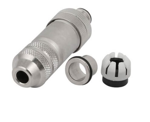 M12現(xiàn)場組裝插頭A編碼4芯公直式帶屏蔽金屬外殼廠商