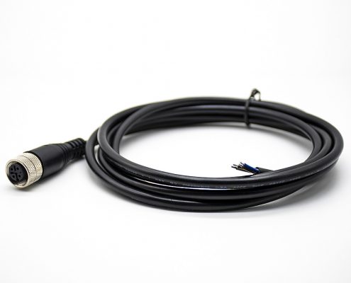 M12注塑線(xiàn)4芯A編碼母直頭成型式帶線(xiàn)2M