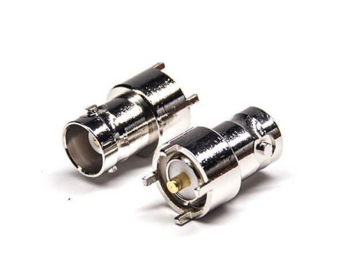 bnc直式母頭180度連接器粗針插孔接PCB板