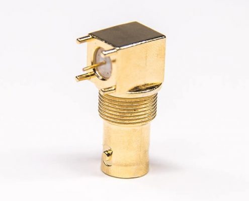 BNC攝像頭連接器母頭90度插板接PCB板