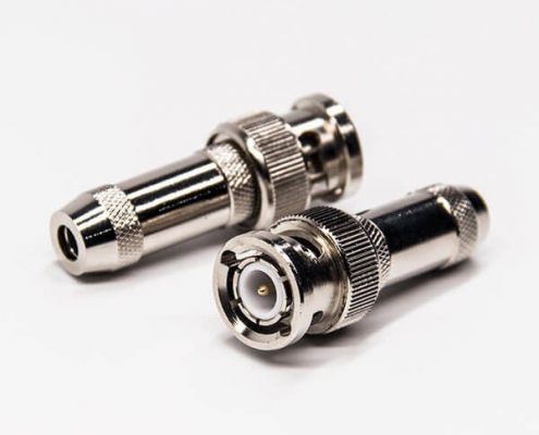 bnc接口公頭直式開天窗式壓接接線