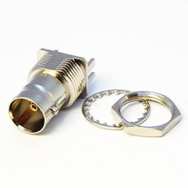 bnc-panel-mount-connector-for-pcb-mount-30mm-edge-mount-nickel-plating-(6) BNC鍍鎳母頭直式穿墻式插PCB板3.0mm連接器卡板75歐姆