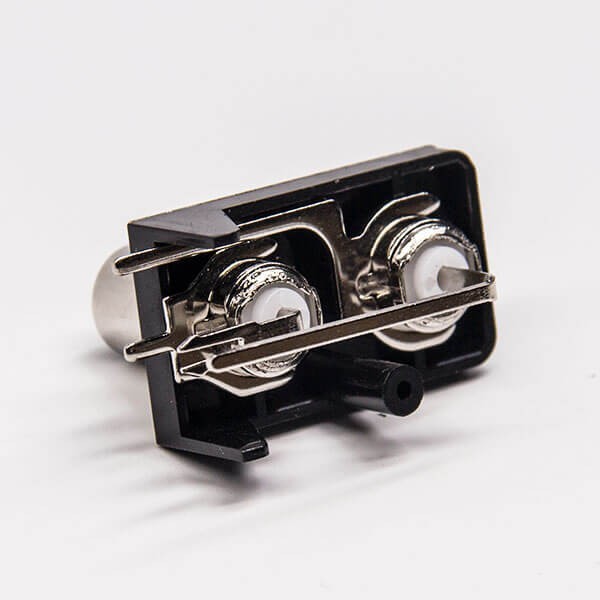 double-female-bnc-connector-angled-for-pcb-mount(1) 有線電視頭母頭彎式50歐姆射頻同軸PCB板端