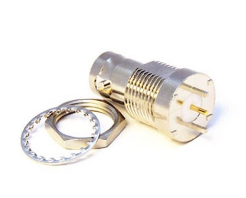 PCB板高清BNC接頭母頭直式射頻連接器板端插座75歐姆鍍鎳