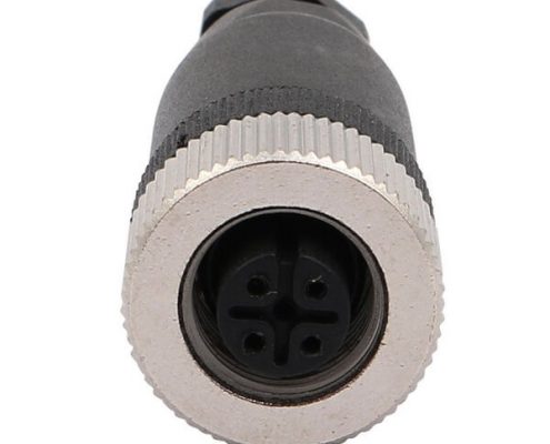 M12現(xiàn)場(chǎng)組裝插頭A編碼5芯母直式不帶屏蔽塑料外殼PG7