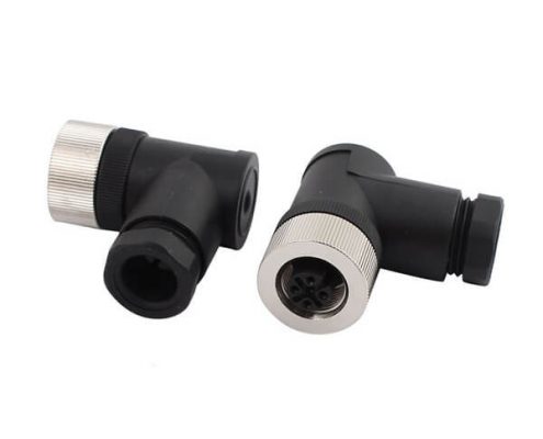 M12現(xiàn)場(chǎng)組裝插頭A編碼4芯母彎式不帶屏蔽塑料外殼PG9