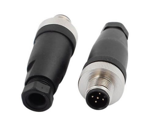 M12現(xiàn)場(chǎng)組裝插頭A編碼5芯公直式不帶屏蔽塑料外殼PG7定制