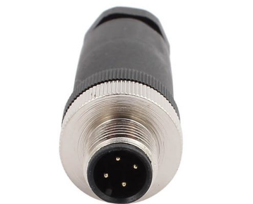 M12現(xiàn)場(chǎng)組裝插頭A編碼4芯公直式不帶屏蔽塑料外殼PG7定制