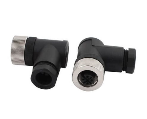 M12現(xiàn)場(chǎng)組裝插頭A編碼5芯母彎式不帶屏蔽塑料外殼PG9定制