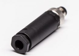 M8公插頭連接器4芯A型組裝式接線公插頭工業(yè)連接器