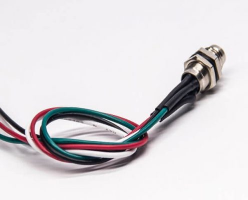 M84芯公座后鎖板直式焊線帶線AWG24 30CM