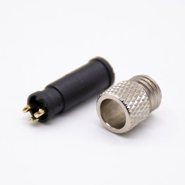 m8連接器3芯注塑公頭直式接線(xiàn)焊杯不帶屏蔽