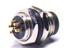 M8 PCB板端后鎖直式連接器A型3芯防水公插座傳感器