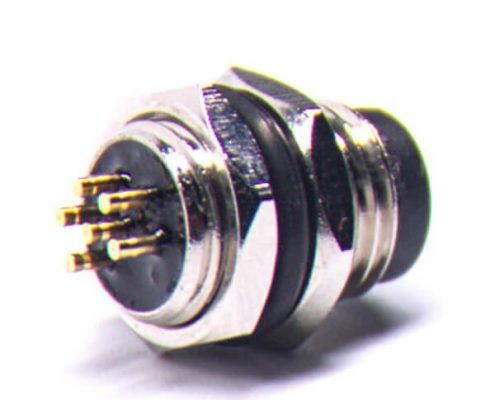 M8 PCB板端后鎖直式連接器A型3芯防水公插座傳感器