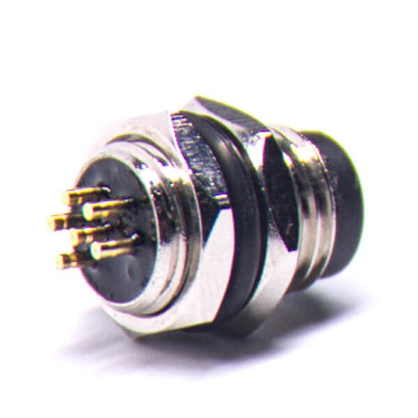 M8 PCB板端后鎖直式連接器A型3芯防水公插座傳感器