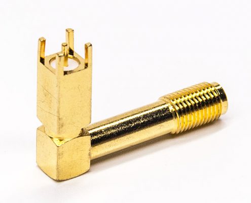 sma加長(zhǎng)加高彎式連接器彎式母頭鍍金插板式