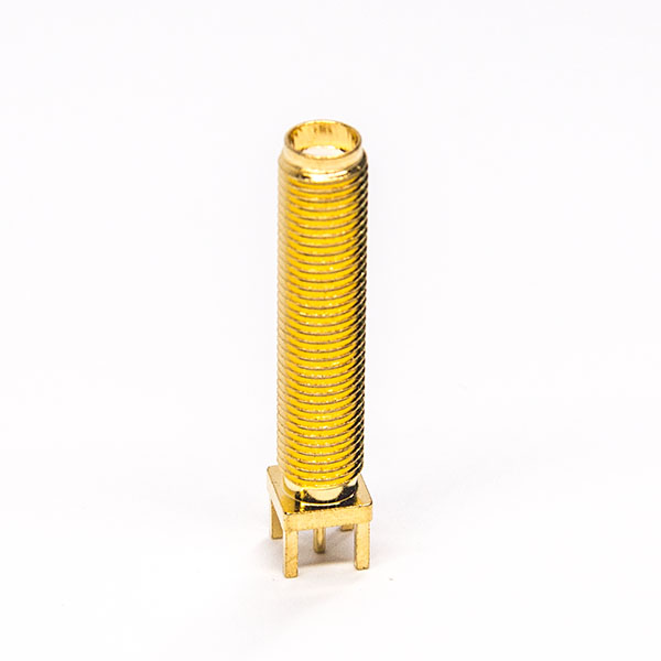 114-3 sma連接頭直式插母頭插PCB板鍍金