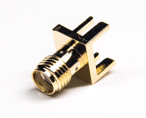 卡板式sma連接器50歐姆直式母頭面板安裝卡板式