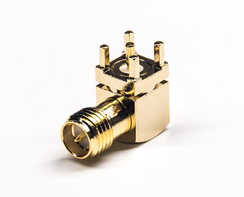 SMA彎式插板公頭接PCB板表層鍍金