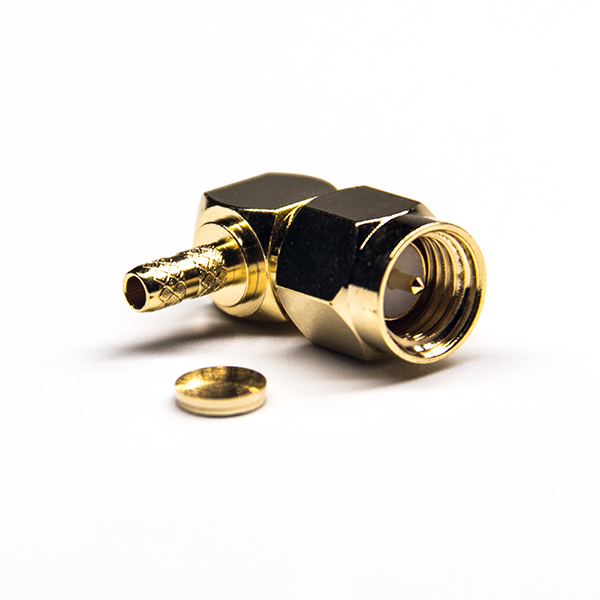 19-7 50歐姆sma連接器彎式彎式公頭壓接式接RG316線