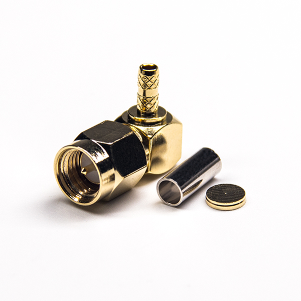 19 50歐姆sma連接器彎式彎式公頭壓接式接RG316線