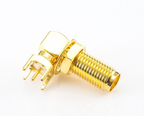 SMA連接器PCB安裝母頭彎插