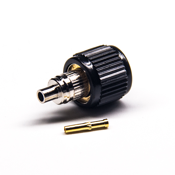 29-1 焊接式SMA連接器反極公頭母頭針直式直式帶黑色塑膠殼