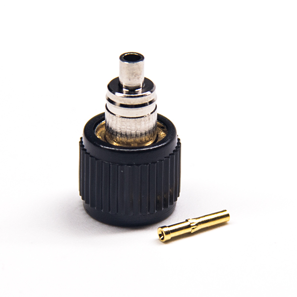 29-3 焊接式SMA連接器反極公頭母頭針直式直式帶黑色塑膠殼