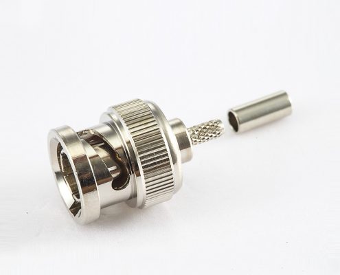 SYV50-5接線BNC連接器公頭180度焊接