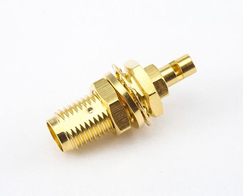 接線SMA連接器母頭直式前鎖穿墻開天窗焊接式用于RG178 / 1.37mm / 1.45mm