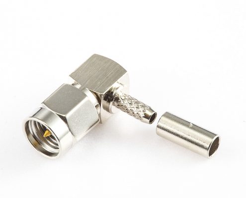 SMA接線公頭連接器彎式壓接用于RG174 / RG316 / LMR100