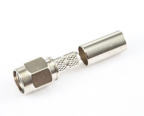 SMA連接器RG142壓接型直式公頭接線