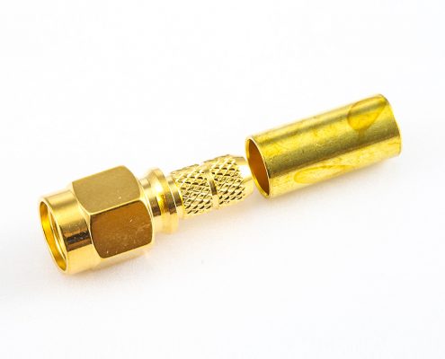 SMA連接器公頭壓接用于LMR195接線(xiàn)直式