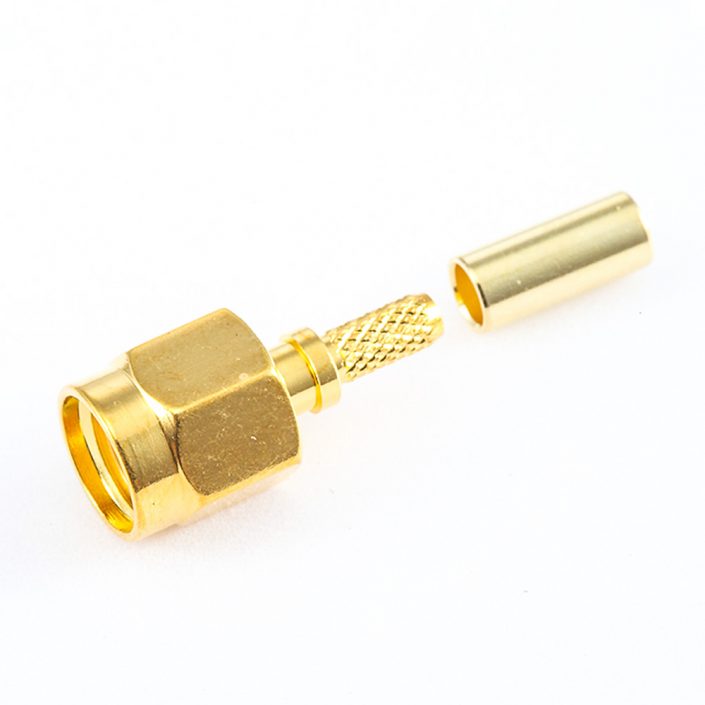 423(7) SMA連接器公頭壓接用于RG174 / RG316 / LMR100接線直式