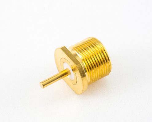 射頻連接器SMA PCB安裝焊板公頭直式