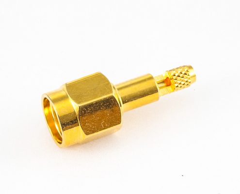 SMA連接器公頭彎式開天窗壓接式器用于RG178 / 1.45MM