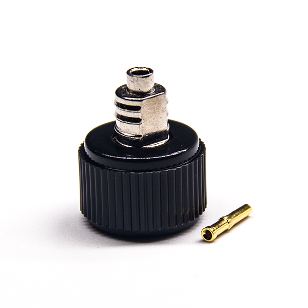 47-4 反極式公頭連接器母頭針直式焊接接線黑色塑膠外殼