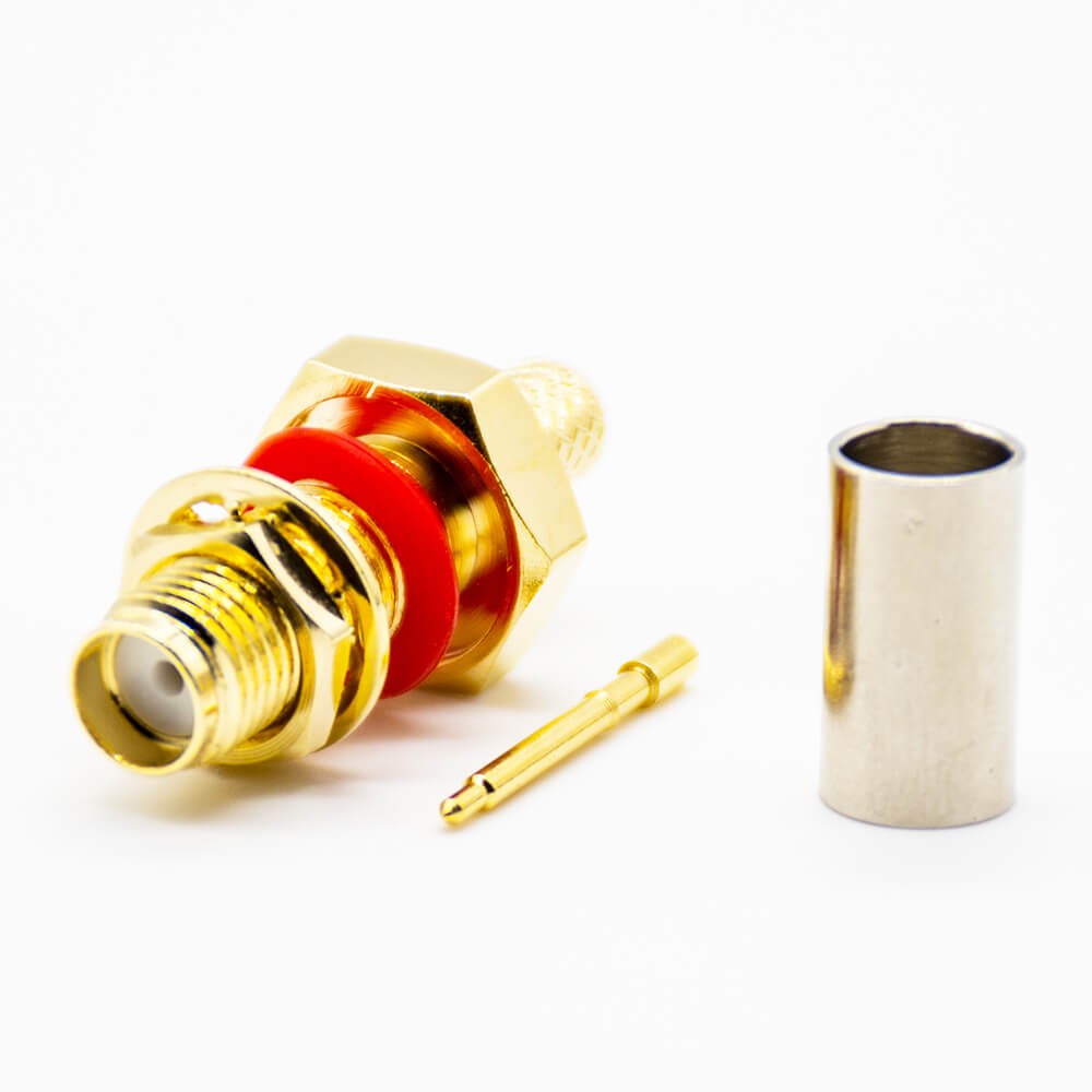 47968 RP-SMA防水母頭直式接線LMR200壓接前鎖連接器