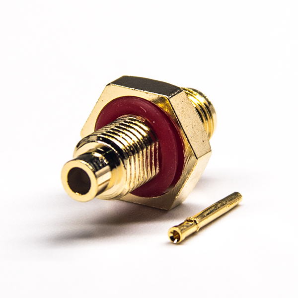 48-1 穿墻SMA母頭直式直式鍍金焊接式接線
