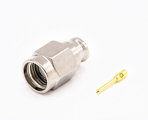 SMA連接器焊接公頭直式用于半剛性141接線
