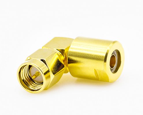 RG58 / RG142接線SMA彎式插頭連接器螺母鎖緊