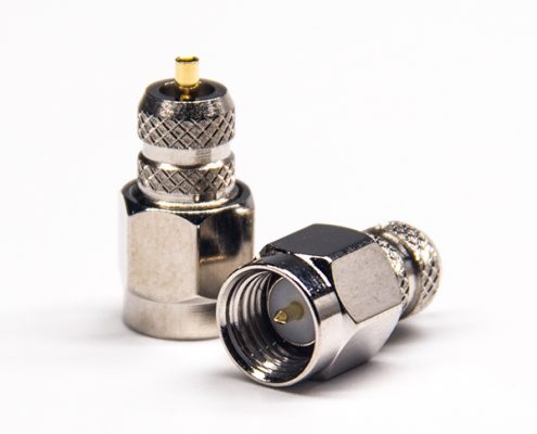 SMA公頭直式連接器焊接式接同軸線纜