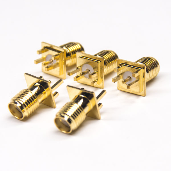 59-4 異型sma卡板sma接頭直式母頭腳長(zhǎng)短不一連接器