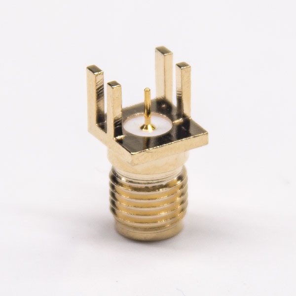 6-2 SMA射頻連接器卡板式直式母頭接PCB板