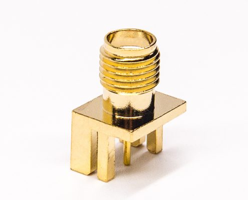 射頻同軸連接器sma邊緣卡板式母頭直式接PCB板