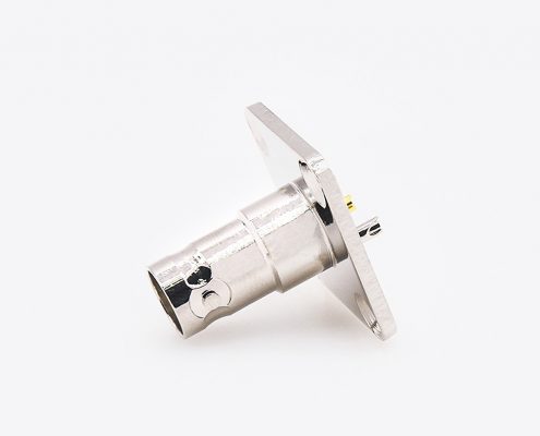 接線BNC連接器母頭直式面板安裝4孔法蘭