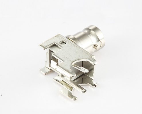 PCB安裝BNC連接器母頭彎插型50歐姆