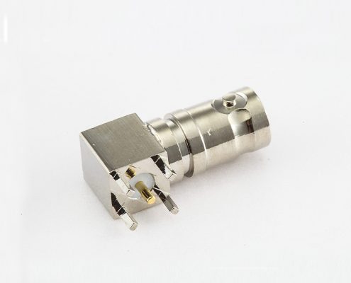 母頭BNC連接器PCB安裝彎式插孔50ohm